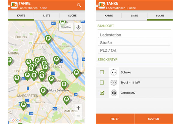 Screenshot Tanke Wien Energie App