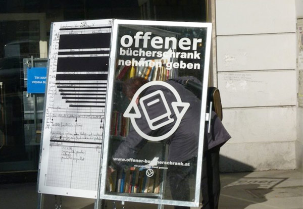 Offener Bücherschrank