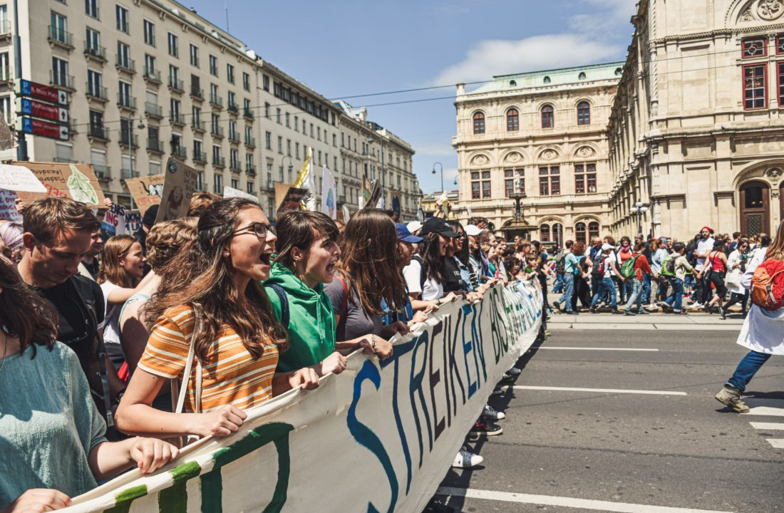 Ganz nach Gretas Vorbild streiken Schüler und Schülerinnen jeden Freitag in Wien für den Klimaschutz. -Fotocredits: Fridays For Future Wien