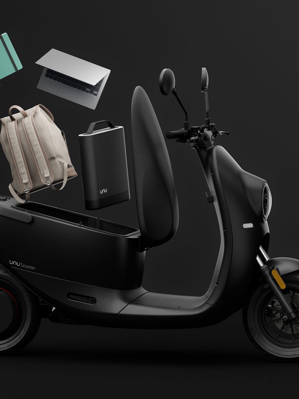 Der neue E-Scooter von unu mit noch mehr Stauraum / Fotocredit: unu