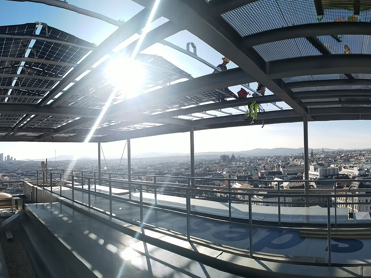 Die PV-Anlage am Haus des Meeres - Fotocredit: Wien Energie
