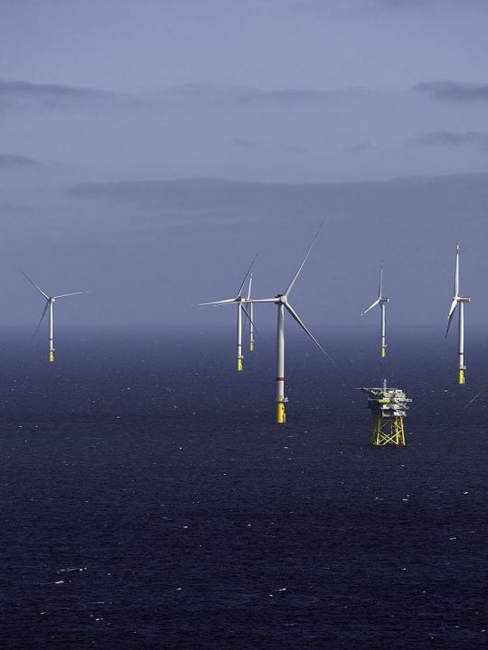 Neben vielen anderen wird auch der hier sichtbare deutsche Offshore-Windpark Gode Wind 1 und 2 in der südlichen Nordsee von Ørsted betrieben. Fotocredit: © Ørsted