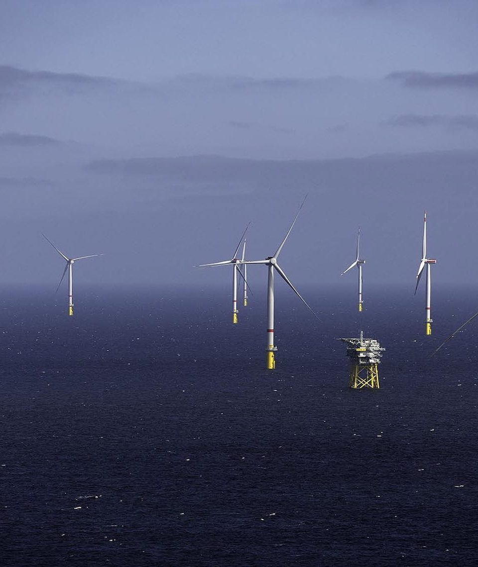 Neben vielen anderen wird auch der hier sichtbare deutsche Offshore-Windpark Gode Wind 1 und 2 in der südlichen Nordsee von Ørsted betrieben. Fotocredit: © Ørsted