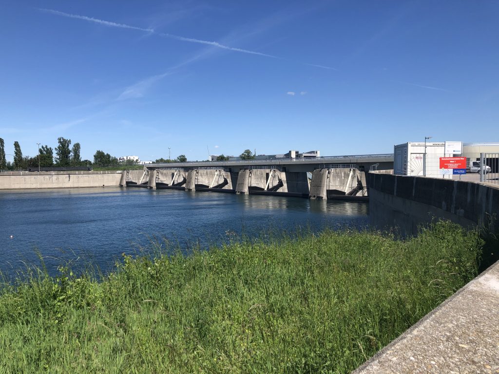 Die Wehranlage 1 auf der Neuen Donau. Fotocredit: Energieleben Redaktion