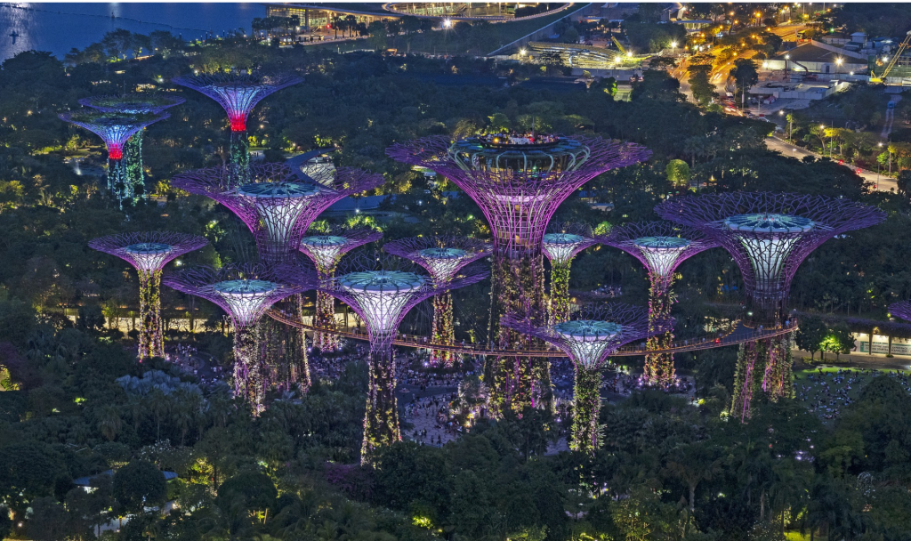 Vorreiter in Sachen grüner Architektur: Singapur beeindruckt mit üppig grünen Panoramen. Fotocredit: © schliff/Pixabay