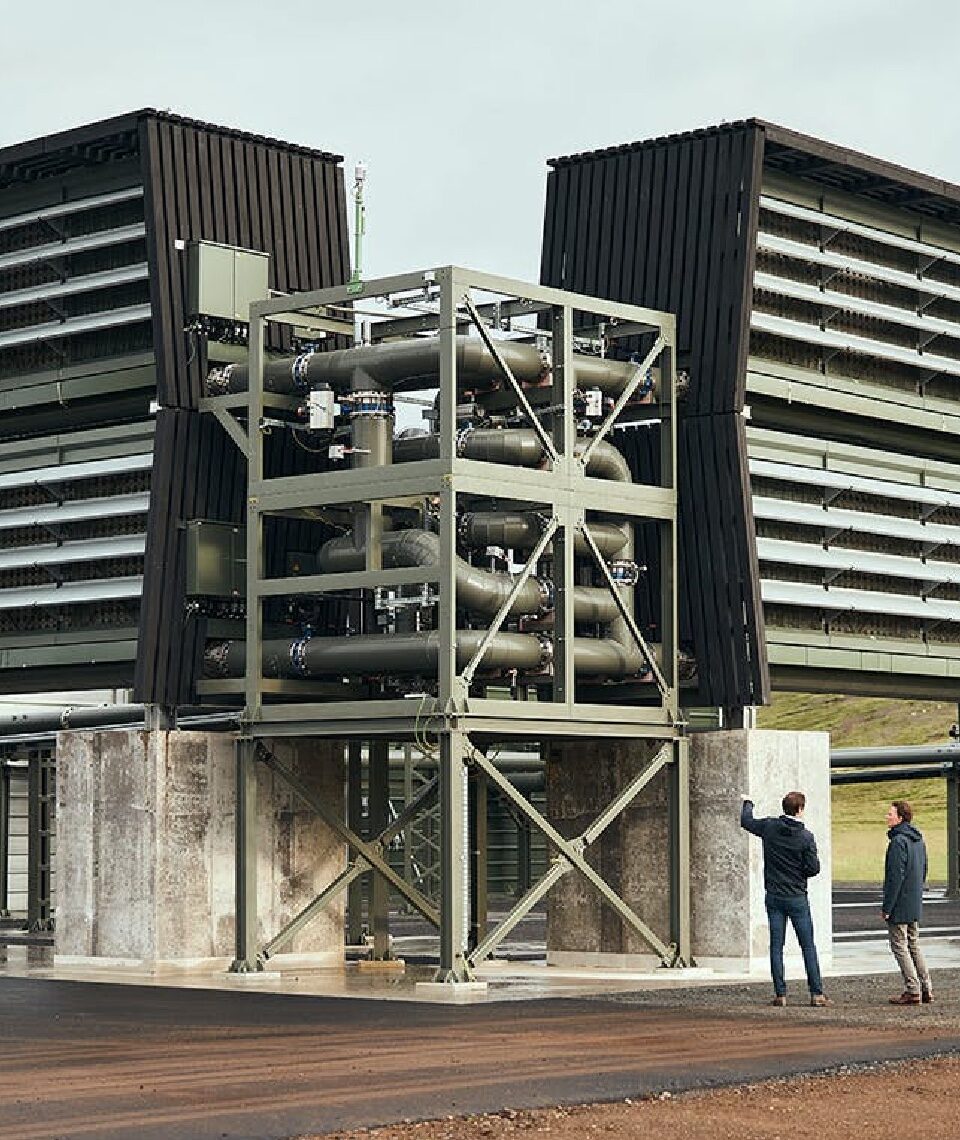Mit der Orca-Anlage in Island kann Kohlenstoffdioxid absorbiert und zu Stein verwandelt werden. Fotocredit: © Climeworks